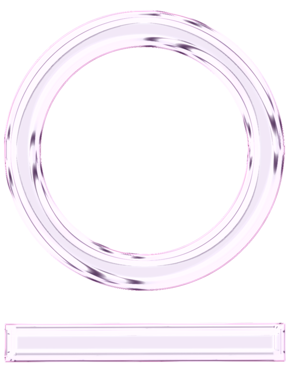 The Moony logomark, rendered in glass