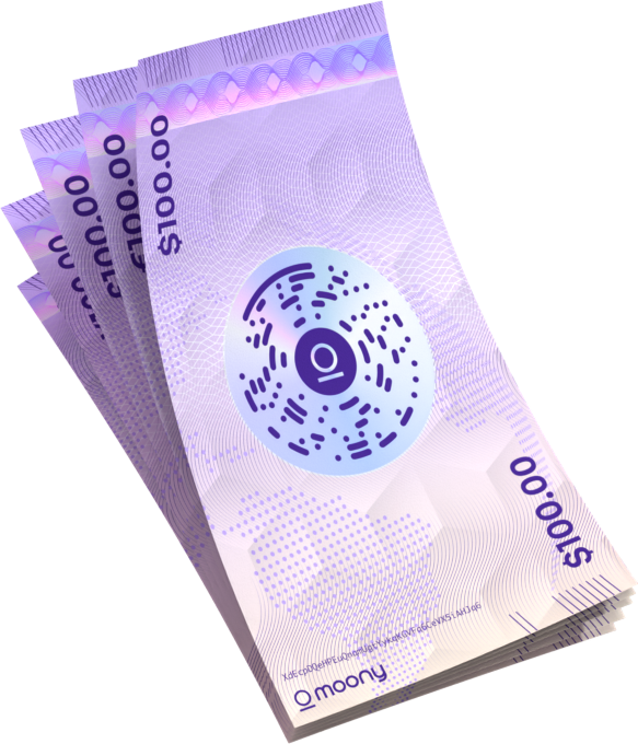 A stack of Moony one-hundred-dollar notes
